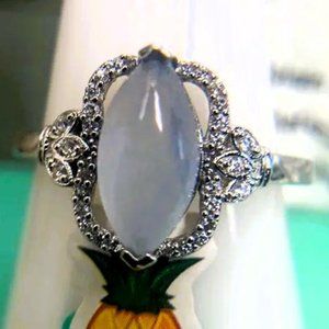 Genuine Light Blue Quartz size 8 RBP 3434